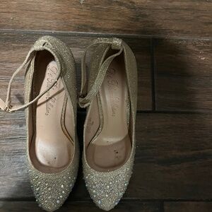 Sparkly heels with high platform